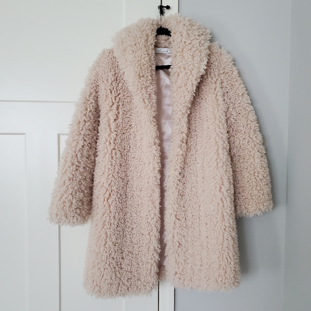 NEW cream teddy coat
